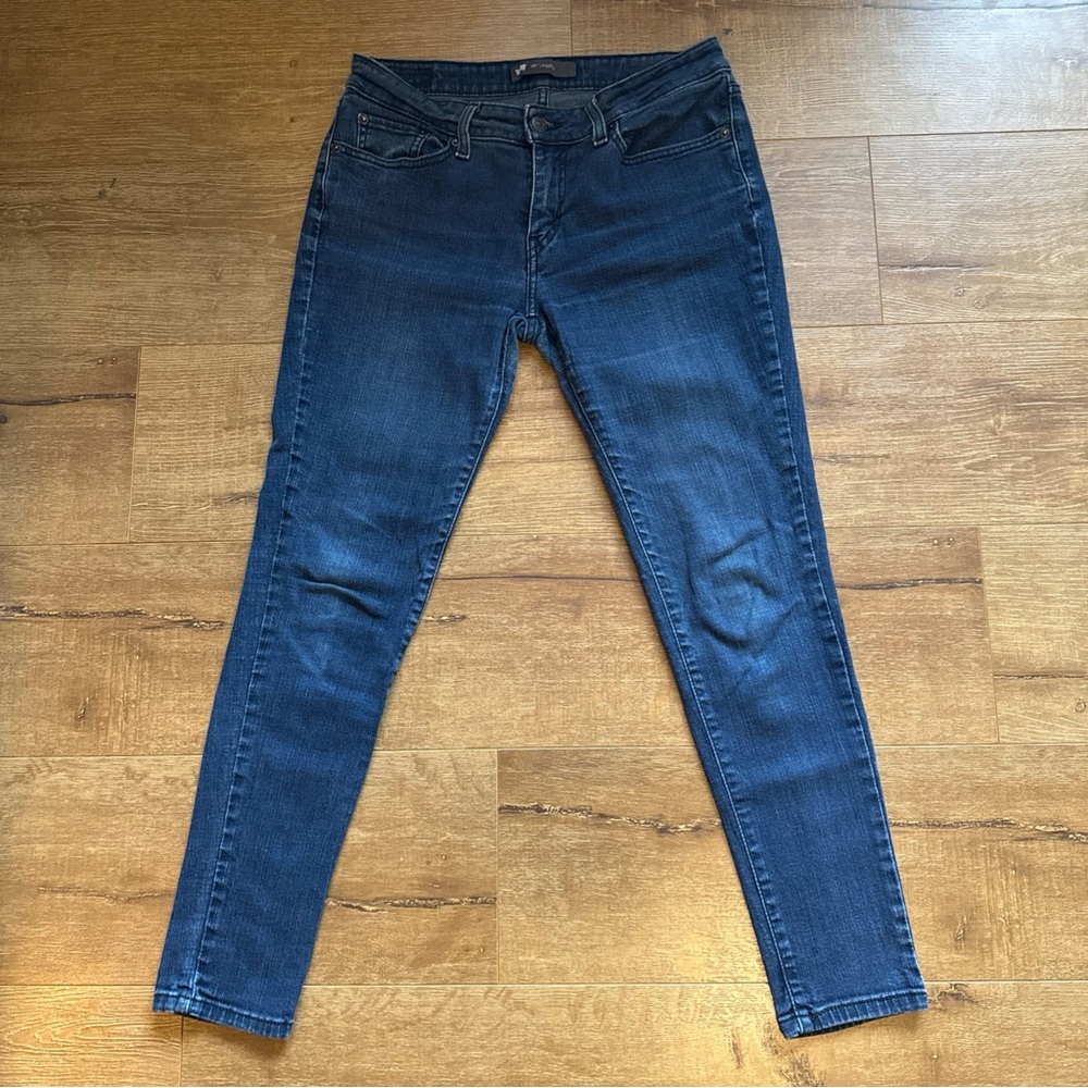 Levi's 535 Dark Blue Jeans 29x26 11M Women's Skinny Stretch Black Tab